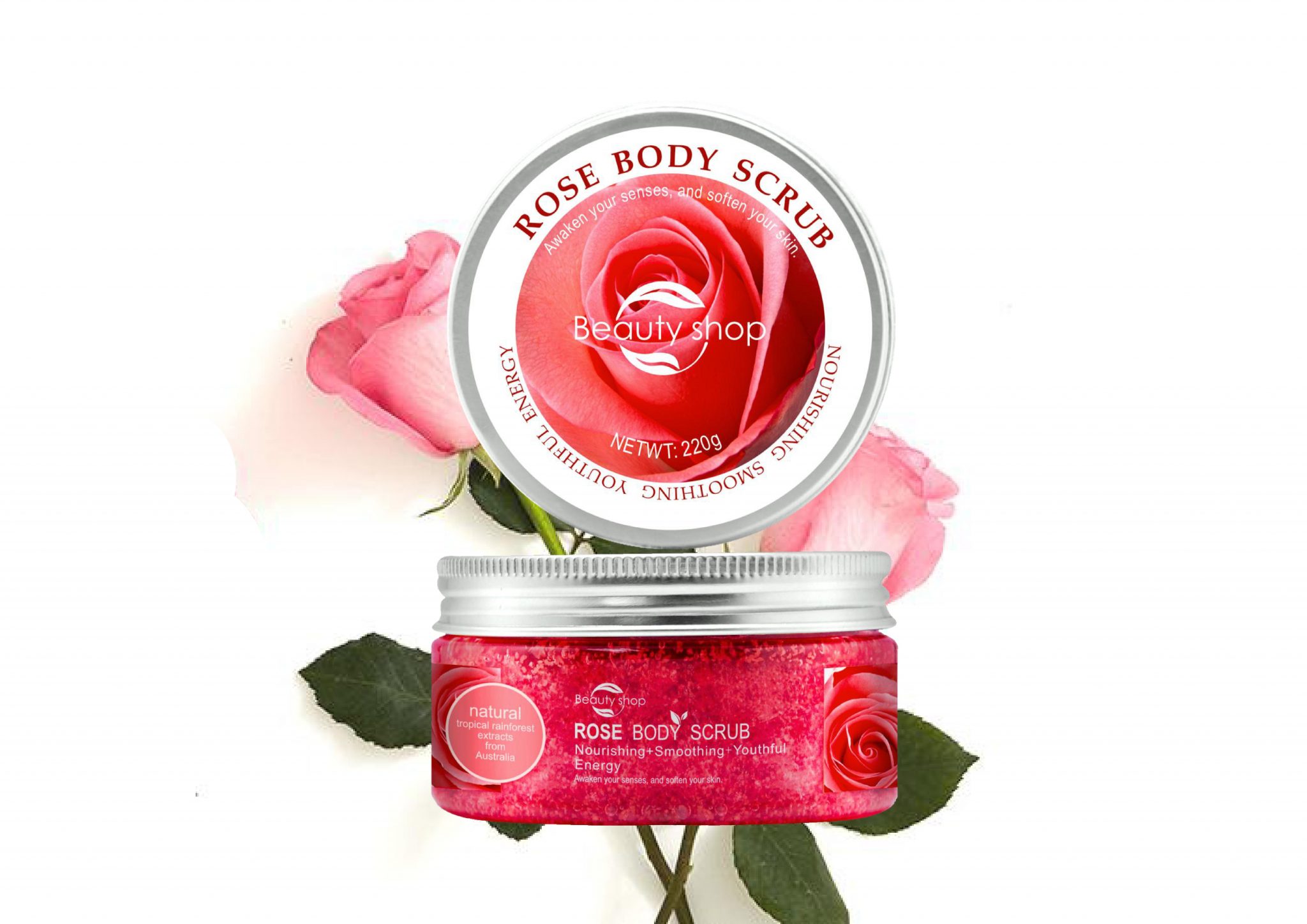 Rose Body Scrub (220g) Beauty Shop